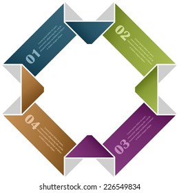 Modern business origami style banner.