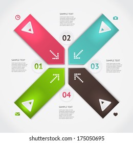 Modern business origami style options banner. Vector illustration. For workflow layout, diagram, number options, step up options, web design, infographics.