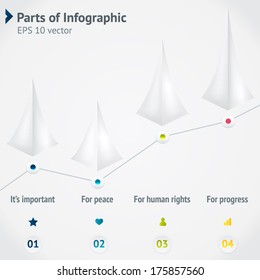 Modern business origami style options banner. White infographic. Vector illustration. For workflow layout, diagram, number options, step up options, web design, infographics.