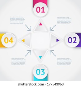 Modern business origami style options banner. Vector illustration. For workflow layout, diagram, number options, step up options, web design, infographics.