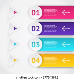 Modern business origami style options banner. Vector illustration. For workflow layout, diagram, number options, step up options, web design, infographics.