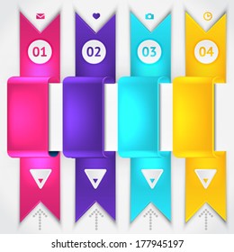 Modern business origami style options banner. Vector illustration. For workflow layout, diagram, number options, step up options, web design, infographics.