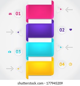 Modern business origami style options banner. Vector illustration. For workflow layout, diagram, number options, step up options, web design, infographics.