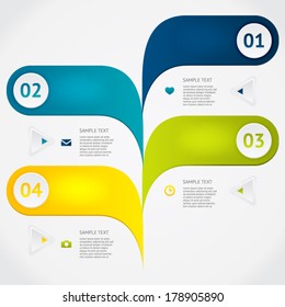 Modern business origami style options banner. Vector illustration. For workflow layout, diagram, number options, step up options, web design, infographics.