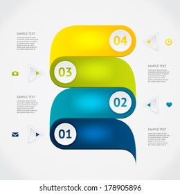 Modern business origami style options banner. Vector illustration. For workflow layout, diagram, number options, step up options, web design, infographics.