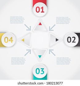 Modern business origami style options banner. Vector illustration. For workflow layout, diagram, number options, step up options, web design, infographics.