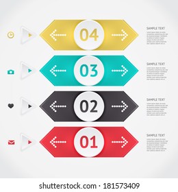Modern business origami style options banner. Vector illustration. For workflow layout, diagram, number options, step up options, web design, infographics.
