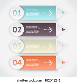 Modern business origami style options banner. Vector illustration. For workflow layout, diagram, number options, step up options, web design, infographics.