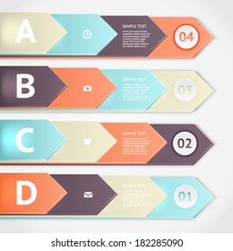 Modern business origami style options banner. Vector illustration. For workflow layout, diagram, number options, step up options, web design, infographics.