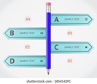 Modern business origami style options banner. Vector illustration.