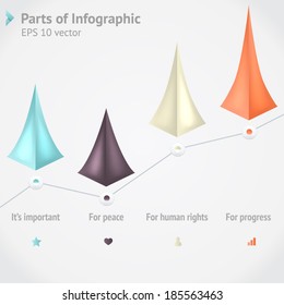 Modern business origami style options banner. Vector illustration. For workflow layout, number options, step up options, web design, infographics.