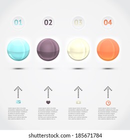 Modern business origami style options banner. Vector illustration. 