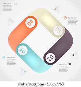 Modern business origami style options banner. Vector illustration. Vector arrows. For workflow layout, , number options, step up options, web design, infographics.