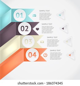 Modern business origami style options banner. Vector illustration. Vector arrows. For workflow layout, number options, step up options, web design, infographics.