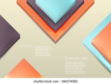 Modern business origami style options banner. Vector illustration.