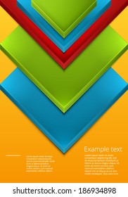 Modern business origami style options banner. Vector illustration.