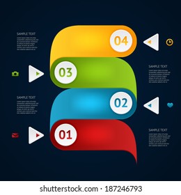 Modern business origami style options banner. Vector illustration. Vector arrows. For workflow layout, number options, step up options, web design, infographics.