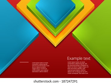 Modern business origami style options banner. Vector illustration.