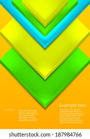 Modern business origami style options banner. Vector illustration.