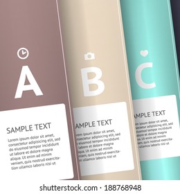 Modern business origami style options banner. Vector illustration. Vector arrows. For workflow layout, number options, step up options, web design, infographics.