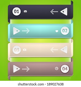 Modern business origami style options banner. Vector illustration. Vector arrows. For workflow layout, number options, step up options, web design, infographics.