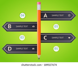 Modern business origami style options banner. Vector illustration. Vector arrows. For workflow layout, number options, step up options, web design, infographics.