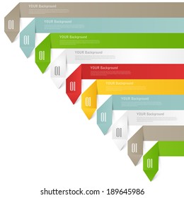 Modern business origami style options banner. Vector illustration. web design, infographics.