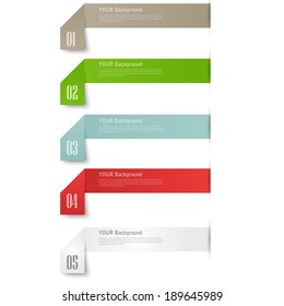  Modern business origami style options banner. Vector illustration. web design, infographics.