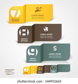 Modern business paper cut infographics number template. Vector illustration. can be used for workflow layout, diagram, business step options, banner, web design