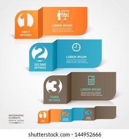 Modern business paper cut infographics element. Vector illustration. can be used for workflow layout, diagram, business step options, banner, web design, number template