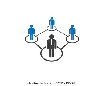 Modern business people networking icon