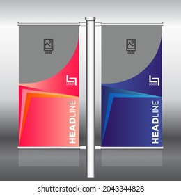 modern business pole banner template 
