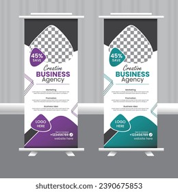 Modern Business Poll Up Banner Template