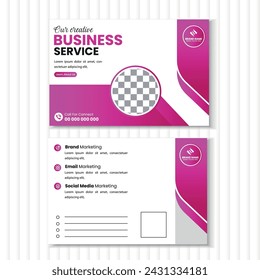 Modern Business Post Card or Invitation Card Design
