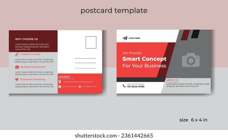 Modern business postcard, corporate digital marketing agency postcard, EDDM business postcard.