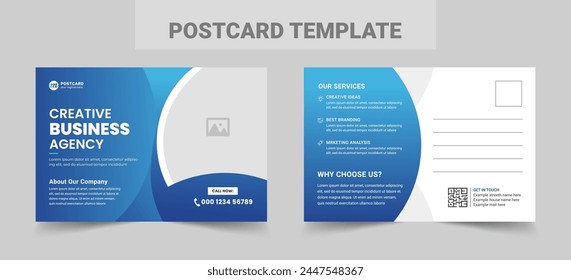 Modern Business Postcard EDDM Design Template. Vector Illustration