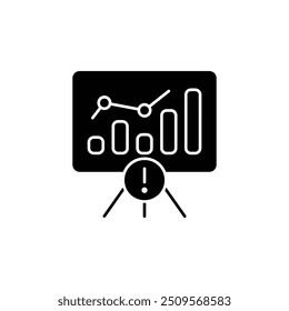 Modern Business Presentation Icon with Data Analysis Graph for Corporate Reports, Market Statistics, and Educational Materials - Ideal for Infographics, Strategy Planning, and Professional Meetings