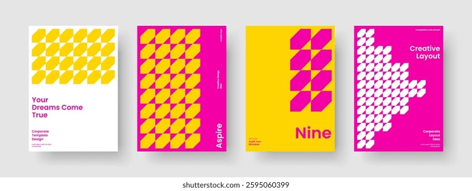 Modern Business Presentation Layout. Creative Report Template. Geometric Flyer Design. Brochure. Poster. Banner. Background. Book Cover. Advertising. Portfolio. Magazine. Journal. Catalog
