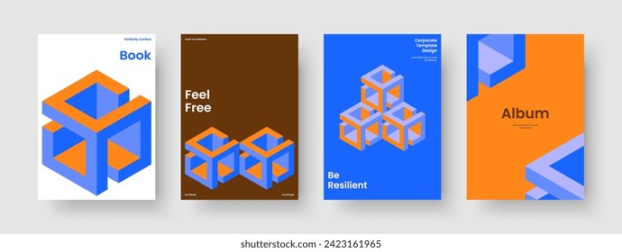 Diseño moderno de presentación de negocios. Plantilla de cubierta de libro geométrico. Diseño de informe creativo. Cartel. Antecedentes. Volante. Folleto. Cartel. Boletín informativo. Publicidad. Cuaderno. Catálogo. Billete