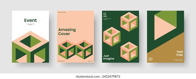 Modern Business Presentation Layout. Geometric Flyer Design. Abstract Background Template. Book Cover. Poster. Brochure. Report. Banner. Pamphlet. Newsletter. Catalog. Handbill. Brand Identity