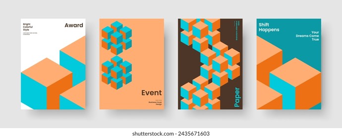Modern Business Presentation Layout. Isolated Report Template. Geometric Poster Design. Banner. Background. Brochure. Book Cover. Flyer. Leaflet. Magazine. Brand Identity. Catalog. Handbill