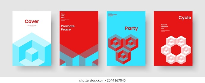 Modern Business Presentation Layout. Isolated Flyer Template. Geometric Book Cover Design. Banner. Poster. Background. Report. Brochure. Portfolio. Notebook. Pamphlet. Handbill. Journal. Magazine