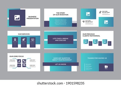 Modern Business Presentation, Pitch Deck, Investment Idea Presentation Vector Template