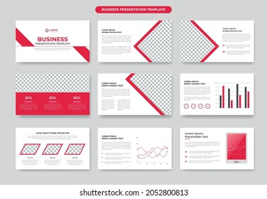 Modern business presentation slide template design, annual report and company brochure, booklet, catalog design, template or pitch deck template