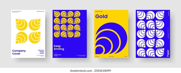 Vorlage für moderne Geschäftspräsentationen. Abstraktes Buchcover-Design. Isoliertes Berichtslayout. Banner. Hintergrund. Broschüre. Flyer. Poster. Markenidentität. Packungsbeilage. Werbung. Portfolio. Notebook
