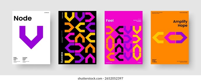 Vorlage für moderne Geschäftspräsentationen. Geometrisches Posterdesign. Isolierte Buchdecke. Banner. Hintergrund. Flyer. Broschüre. Bericht. Packungsbeilage. Broschüre. Newsletter. Werbung. Journal