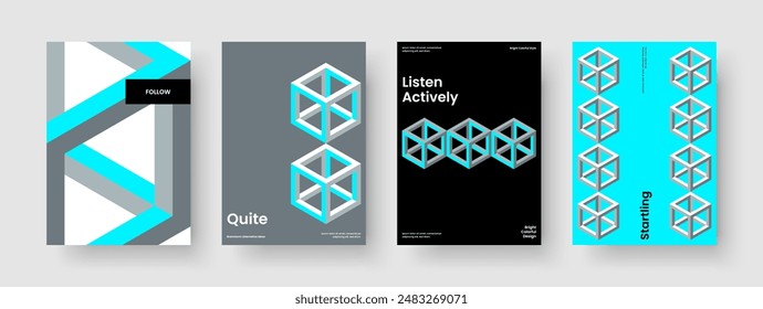 Modern Business Presentation Template. Isolated Background Design. Geometric Book Cover Layout. Report. Poster. Banner. Brochure. Flyer. Portfolio. Handbill. Magazine. Catalog. Brand Identity