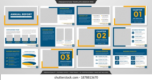 modern business presentation template with minimalist style and simple layout use for business annual report 