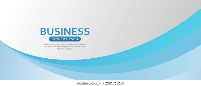 Modern business presentation template. Wavy style frame design.