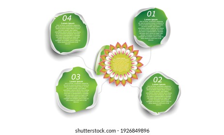 Modern business process chart infographics template. Vector banner used for presentation and workflow layout diagram, web design. Abstract elements of plan. Vector EPS10